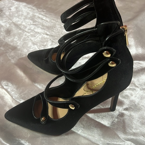 Jessica Simpson Shoes - Jessica  Simpson Black Velvet High Heel Mary Jane